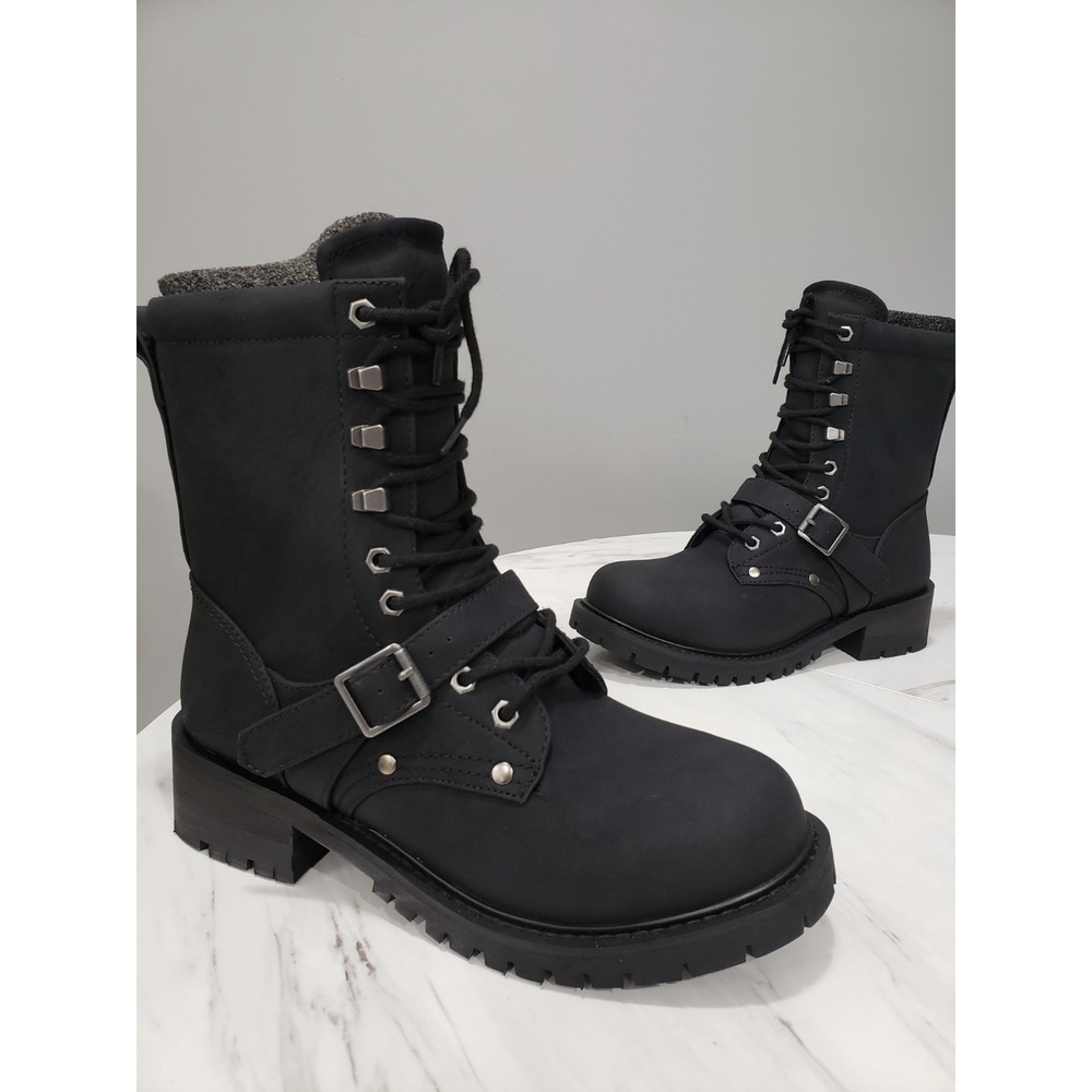 NEW 10 Darker Wavs combat moto moto biker gothic boots punk OUTRO CADET BUCKLE